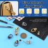 Glarks 92Pcs 5 Colors D Ring Rivets Kit Ball Post