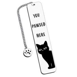 Cute Cat Bookmarks for Women Girls, Cat Lover Gifts for Women, Birthday Christmas Stocking Stuffer for Girls, Black Cat Bookmark, Book Accessories for Reading Women, Book Gift for Book Lover
