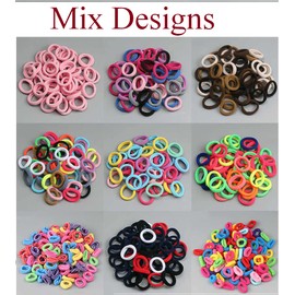 MANODHRUVA 100pcs Multi Color Hair Holder Hair Tie Soft Tiny Small Elastic Rubber Hair Bands Braiding for Kids Girls, Pack of 100 Rubberbands