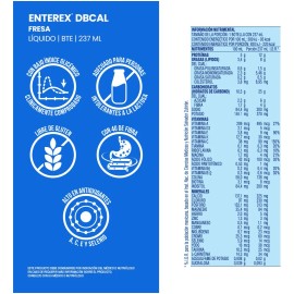 Enterex Dbcal Liquido Caja C/16 Botellas De 237ml Sabor Fresa
