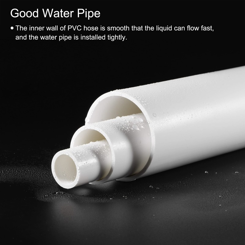 sourcing map PVC Rigid Tube Round Pipe Hardware Tubing 67.8mm