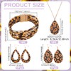 UNICRAFTALE about 4 Pieces Sunflower Print Jewelry Set Leather Multi-Layer