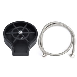 Kitchen Sink Glass Rinser High Pressure Automatic Cup Washer Cleaner with Hose for Home Commercial UseBlack