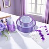 I00000 210 Pcs Clear Purple Plates for 30 Guests, Purple