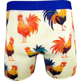 Good Luck Undies Men's Roosters Boxer Brief Underwear, Extra Large