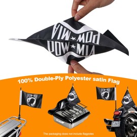 Pow Mia Flag, Motorcycle You Are Not Forgotten Flags, Flagpole 6x9'' Flag Mount with 4/5" Sleeve For 1/2" Flag Mount Poles