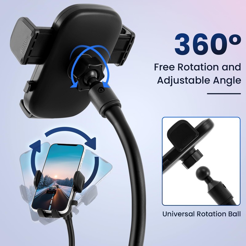 DaisyInner Dual Phone Holder for Car 360° Rotatable Car Phone