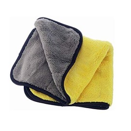 Heavy Microfiber Cloth for Car Cleaning and Detailing, Dual Sided, Extra Thick Plush Microfiber Towel Lint-Free, 40cm x 40cm, Pack of 4, Multicolor