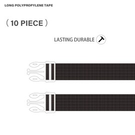 GOODSMANN Boat Cover Tie Down Kit, Durable Tie Down Straps, Tie Down and Trailering Straps 172cm Webbing Strap with a Male Buckle for 300D or 600D Boat Cover, 10 pcs 9921-0221-10