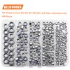 HELIFOUNER 180 Pieces 5 Sizes Nylon Insert Hex Lock Nuts,