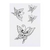 4 x 'Oriental Butterfly' Temporary Tattoos - Water Resistant, Skin-Safe,
