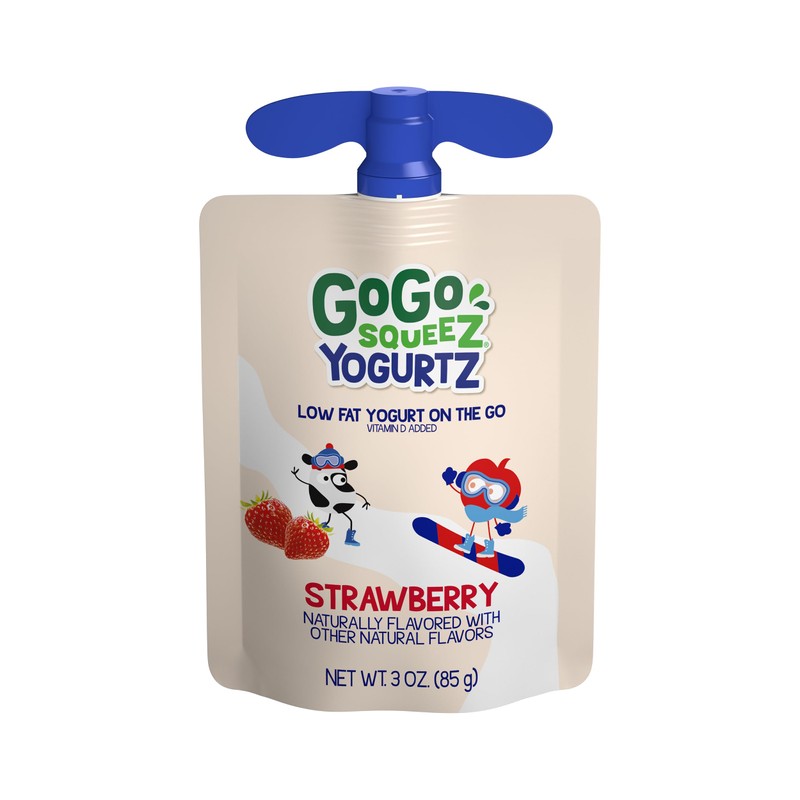 GoGo SqueeZ YogurtZ Strawberry, Kids Snacks Made from Real Yogurt
