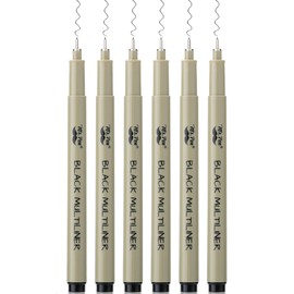 Mr. Pen- Drawing Pens for Artists, 0.25mm, 6 Pack, Black Artist pens, Micro Pens for Drawing, Ink Pens for Drawing, Sketch Pens, Micro Pen, Fineliner Pens, Bible Journaling Pens, Extra Fine Point Pens