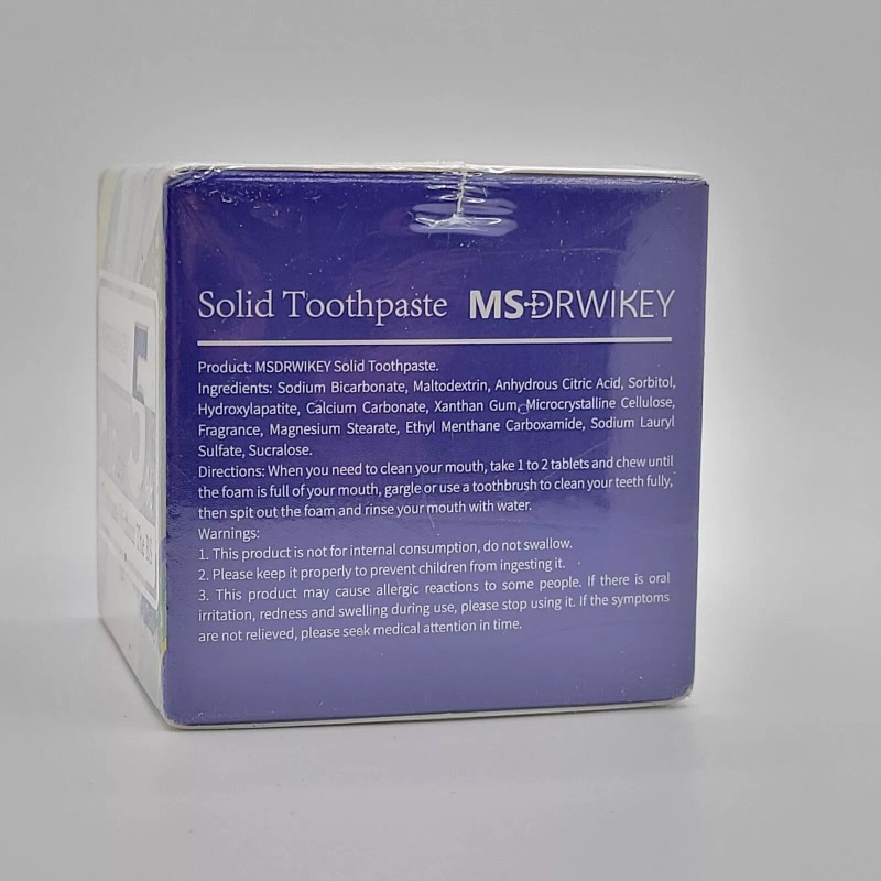 MSDRWIKEY Hydroxyapatite Solid Toothpaste Tablets 62 Count MINT Flavor New