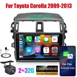 CFRIATO FOR 2009-2013 TOYOTA COROLLA Apple Carplay Android 15 Car Stereo Radio GPS Navi