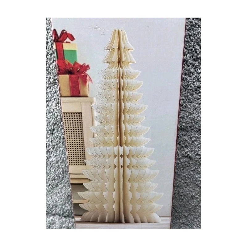 Holiday Time 35 inch Tall Paper Honeycomb Christmas Tree Decoration