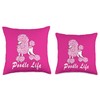 Paisley Poodle For Standard Poodle Lovers Throw Pillow