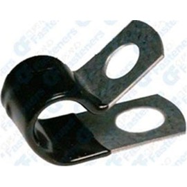 25 Closed Clamps 3/4" - Galvanized Vinyl Coated