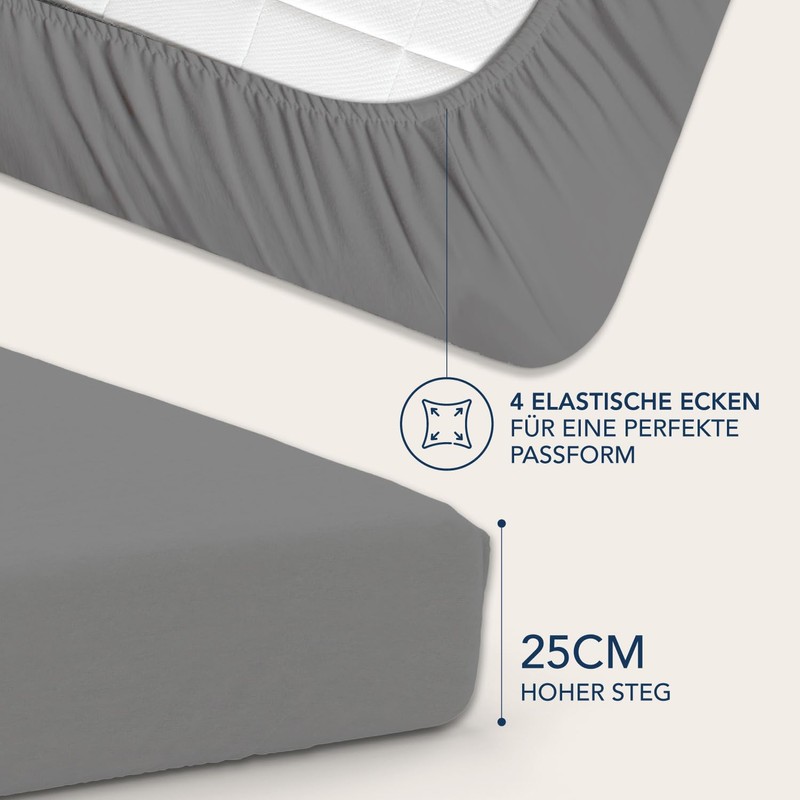 Dreamzie - Fitted Sheet 80 x 200 cm Pack of
