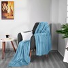 Utopia Bedding Fleece Blanket King Size Washed Blue 300GSM Luxury