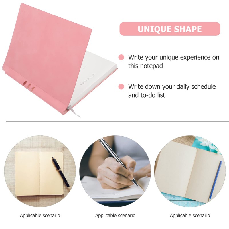 Operitacx Soft Cover Notebook Imitation Leather Business Notepad Decorative Scrapbook