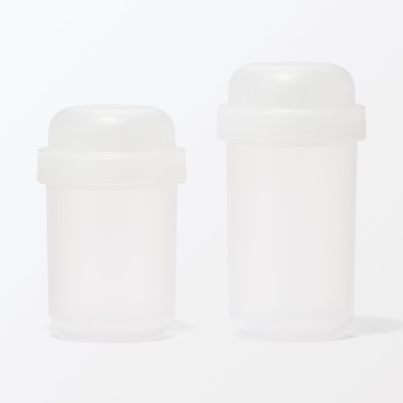 MUJI 84683848 Lunch Capsule with Topping Cup, Clear, 11.8 fl