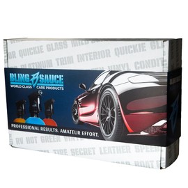 Bling Sauce Platinum Essentials 5-Pack Automotive Cleaning & Detailing Kit with 3 Microfiber Towels and Interior Sponge