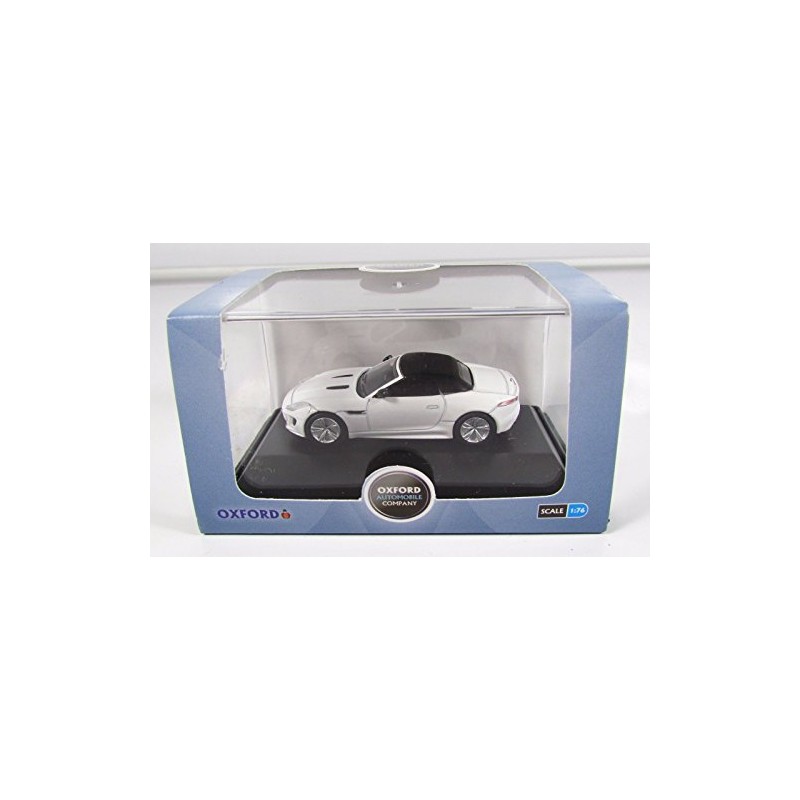 oxford jaguar F type polaris white car 1.76 scale diecast