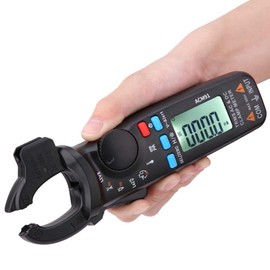 ACM91 Digital Clamp Meter, 1MA AC DC Tester with Low Impedance, True RMS 6000 Counts Meter with Carry Case for Electrical Testing