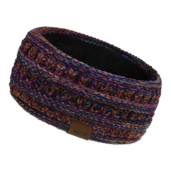 Camidy Knitted Ear Warmer Headband for Women Winter Warm Fleece Lined Headband Head Wrap