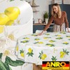 ANRO Oilcloth Tablecloth Washable Wax Tablecloth Garden Tablecloth Round Oval