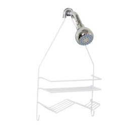 Zenna Home Zenna HomeOver The Shower 2 ShelvesWhite Over-The-Showerhead Caddy, 2 Shelves, White