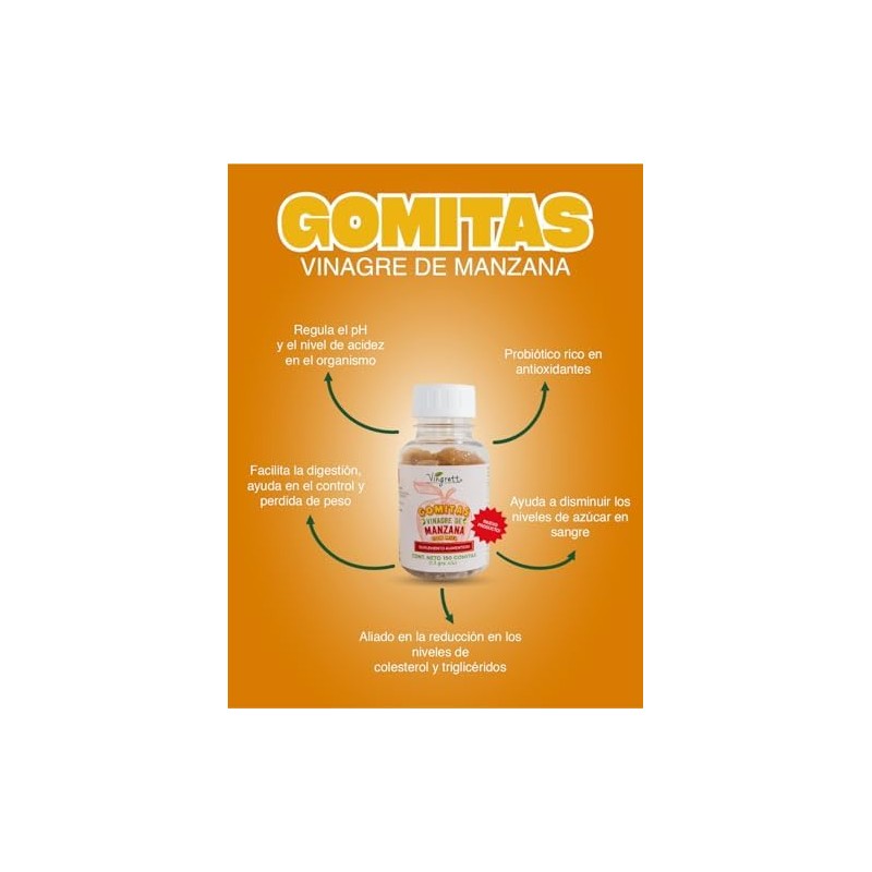 Gomitas de Vinagre de Manzana y Miel de Abeja Vingrett
