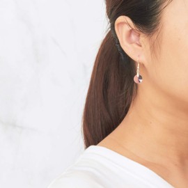 Philip Jones Sterling Silver Light Rose Earrings Created with Zircondia® Crystals