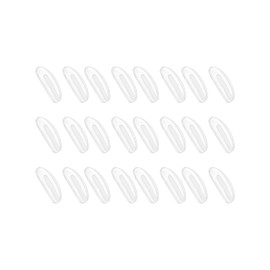 DROGO Eyeglass Nose Pads, Clear Rectangle Replacement Nose Pieces, Anti-Slip Plug-in Nose Pads, 12 Pairs, One Size