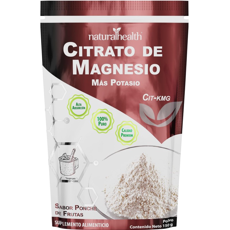 Natural Health Citrato de Magnesio y Potasio en Polvo |