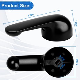H79 Faucet Handle Compatible with Delta Tub & Shower Single Metal Lever Handle, Black Shower Handle Replacement for Delta 1300/1400 Series Tub Faucet, Shower Replacement Parts with Screw & Wrench