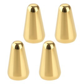 LT Easiyl 4pcs Guitar 5 Way Pickup Switch Tip Metal Switch Knob Compatible with Fender Strats Compatible with ST Guitars Compatible with Oak Grigsby Switch (Gold)