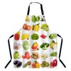 Xuwenz Fruits and Vegetables Bib Apron with Adjustable Neck for