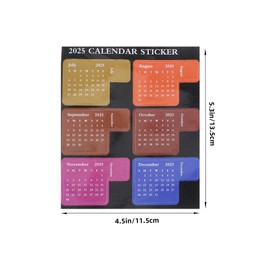 STOBOK Planner Monthly Tabs, 12 Peel and Stick Tabs for Notebooks 12 Month Tabs Mini Calendar Monthly Tab Stickers Dividers (2025)