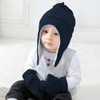 Durio Baby Hat and Gloves Set Boys Winter Hat and