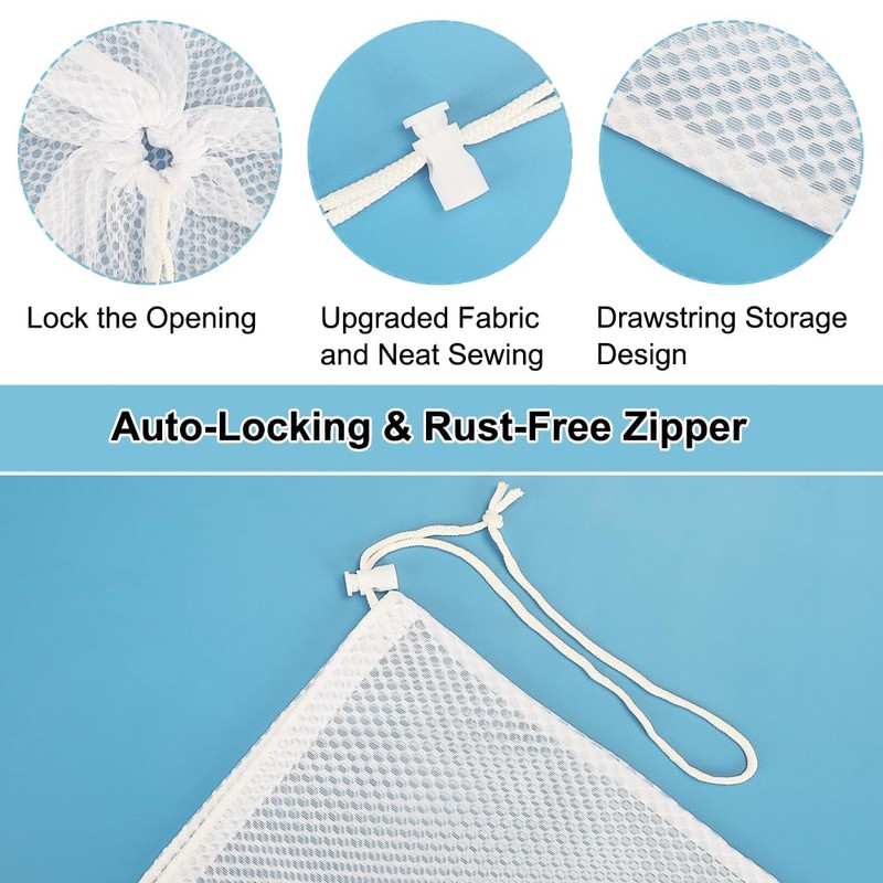 Vivifying Large Washing Net Bags, Set of 2 Durable Cellular