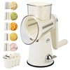 Rotary Cheese Grater with Handle: 5 in 1 Cheese Grater