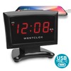 Westclox Plasma LED Alarm Clock for Adults – 0.9-Inch Display,