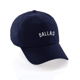 Daxton USA Cities Baseball Dad Hat Cap Cotton Unstructure Low Profile Strapback - Dallas Navy White
