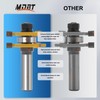 3 Edge T Joint Router Bit, Lock Miter Woodworking Bit