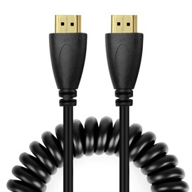 UCEC Full HDMI to Full HDMI Coiled Cable for Atomos for Ninja Star Recorder(11.8-17.7")