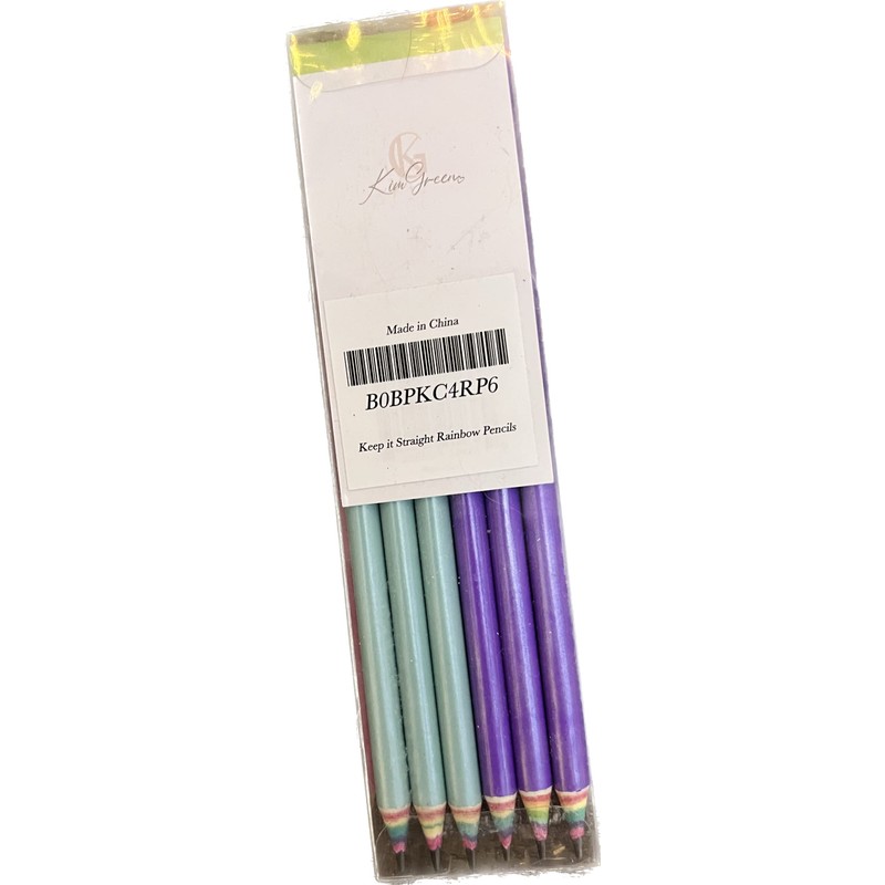 Keep it Straight Rainbow Pencils