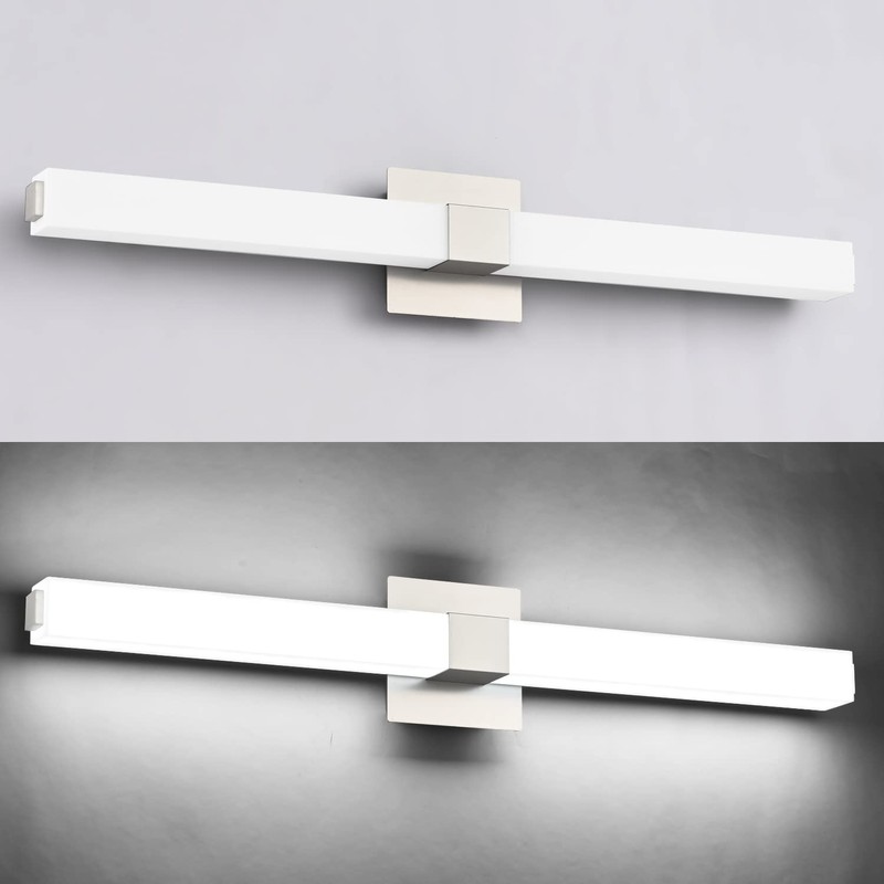 ZUZITO Bathroom Vanity Light Brushed Nickel - Modern LED Vanity