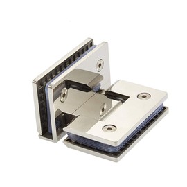 Set of 2 NUZAMAS Frameless Glass Door Hinges, Brackets Panels to Panels, Shower Door Hinge Glass Panel Mounted Suitable 8-12mm Glass Panel, 80-100cm Door, 90 Degree Close and Open